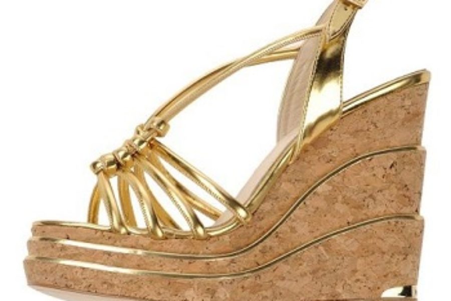 Paloma Barceló Gold Leather Sandals